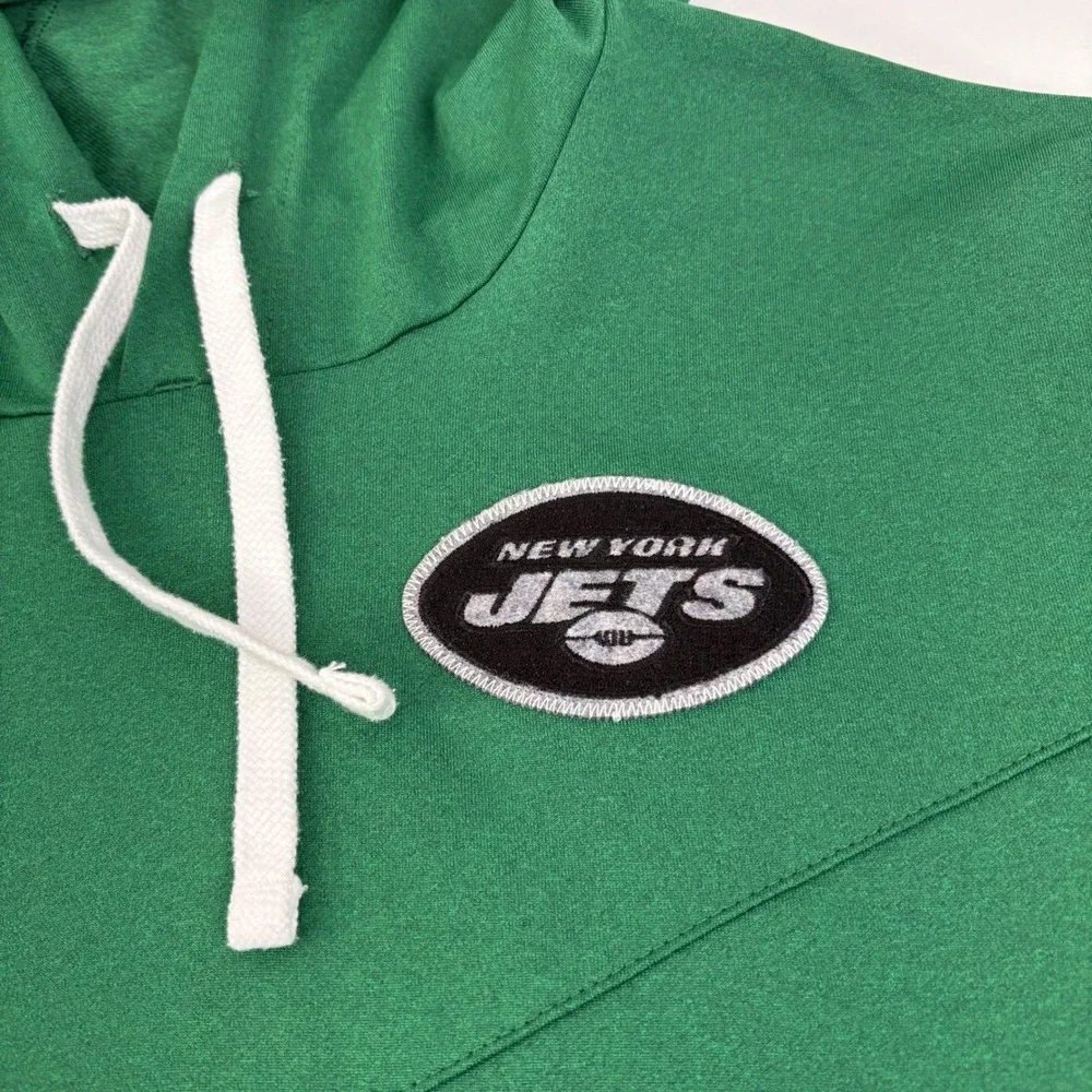 Nike New York Jets NFL‎ Dri-Fit Long Sleeve Hoodie T Shirt Green Mens Size S